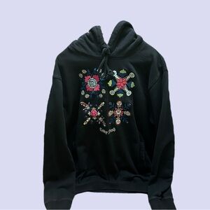 Teddy Fresh Black Hoodie with Rick and Morty Collaboration XL Men